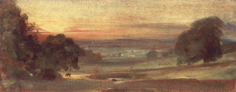 John Constable The Valley of the Stour at Sunset 31 October 1812